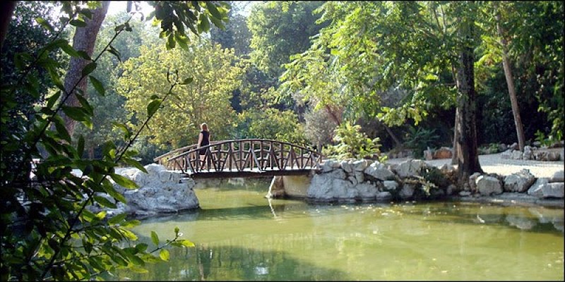 Μικρή γέφυρα στον εθνικό κήπο της Αθήνας