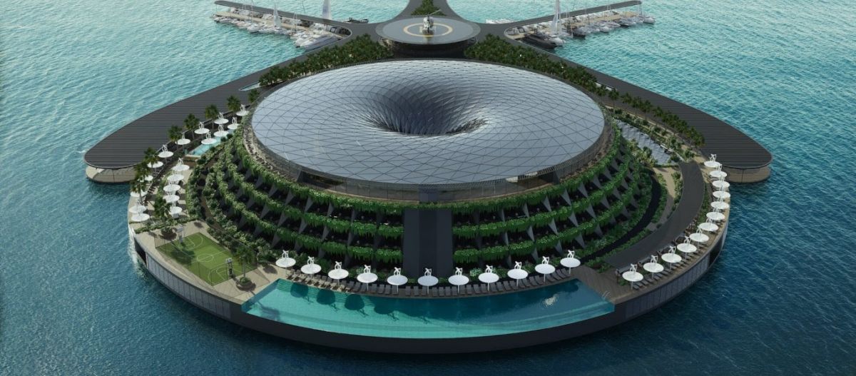 περπολυτελές πλωτό ξενοδοχείο στο Κατάρ