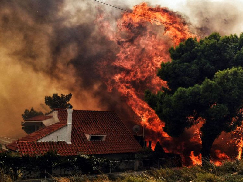mati full of tears from the deadly fires. kineta the sad days for greece