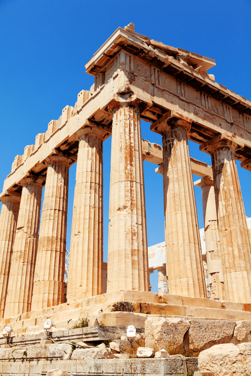 Parthenon temple that dominates the Acropolis at Athens